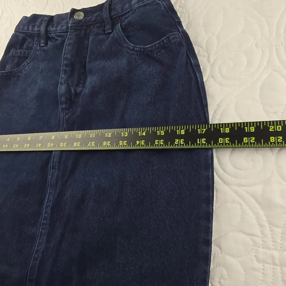 Vintage 1990's Dark Blue Denim Guess Skirt size 27 - Picture 9 of 10